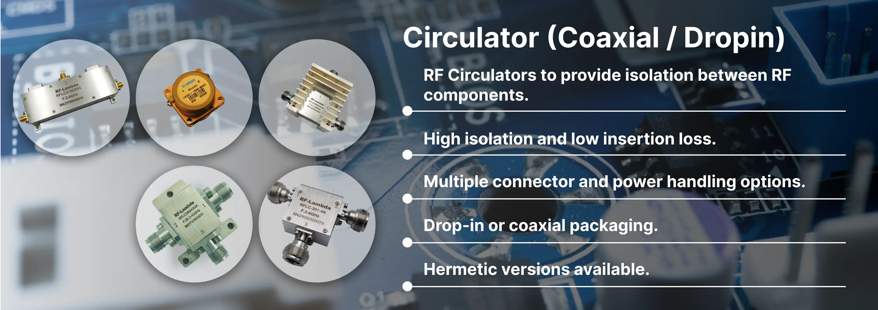 Circulator (Coaxial / Drop-In) Banner