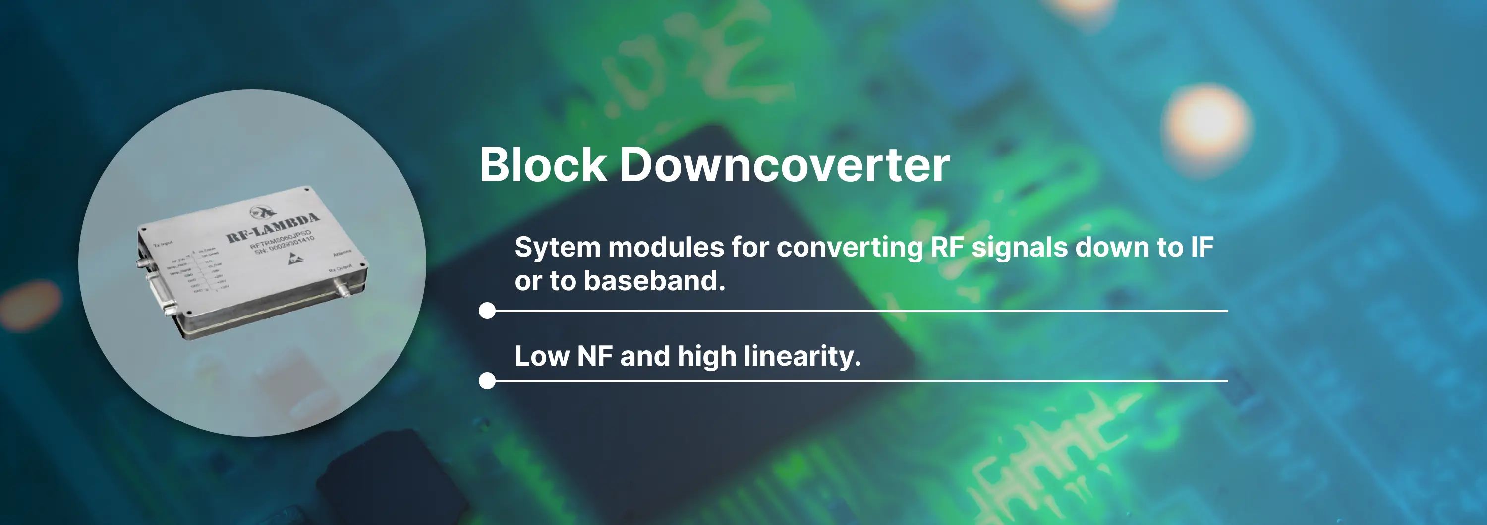 Block Down-Converter Banner