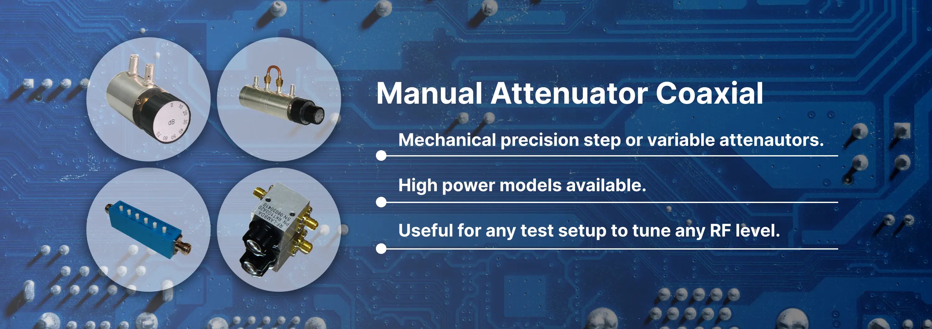 Manual Attenuator (Coaxial) Banner